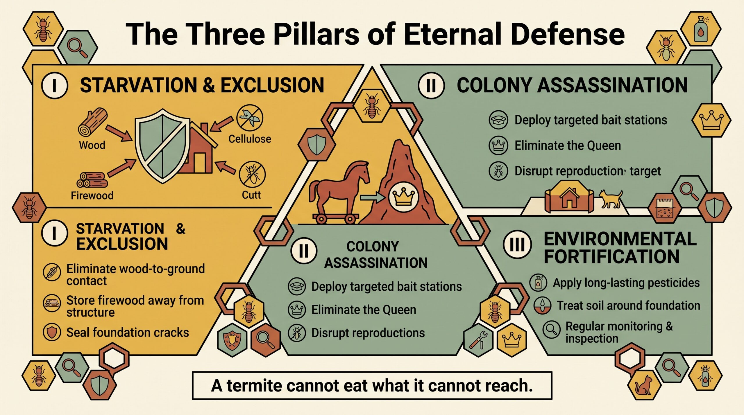 Three Pillars of Eternal Defense Infographic